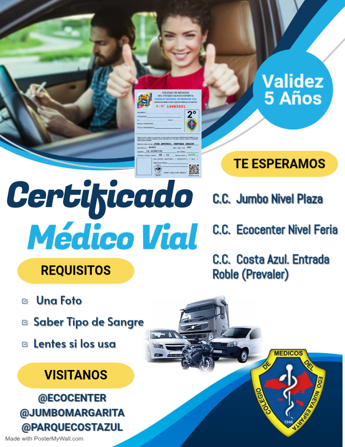 Flyer Requisitos Certificado Médico